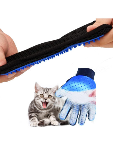 Guante de Aseo para Mascotas Genérico Azul - 2 Piezas