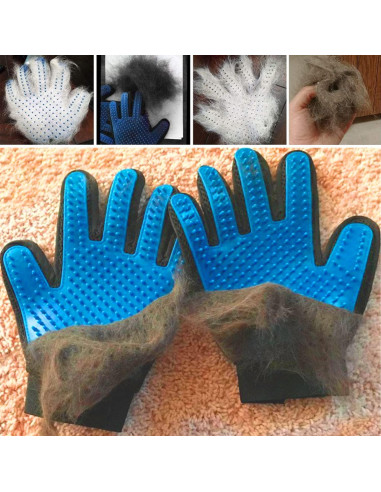 Guante de Aseo para Mascotas Genérico Azul - 2 Piezas