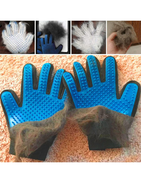 Guante de Aseo para Mascotas Genérico Azul - 2 Piezas