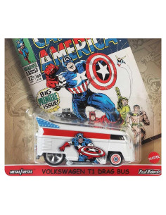 Hot Wheels Volkswagen T1 Drag Bus Capitán América 1/5
