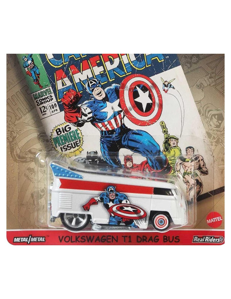 Hot Wheels Volkswagen T1 Drag Bus Capitán América 1/5
