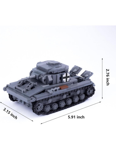 Bloques de Construcción Tanque Panzer IV TEYSHA 593 Piezas