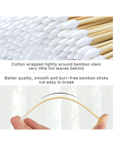 500 Bastones de Limpieza de Algodón 15.24 cm Point-Ring