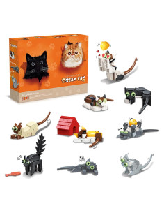 Set de Bloques de Construcción de Gatos BrickTribe 443 Piezas