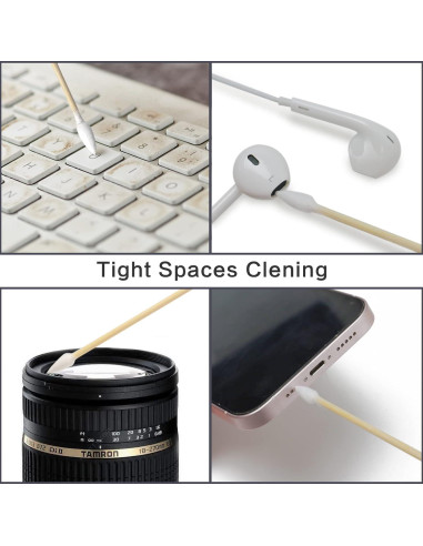 500 Bastones de Limpieza de Algodón 15.24 cm Point-Ring