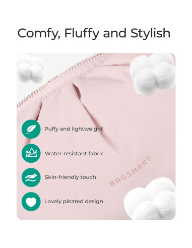 Bolsa de Maquillaje BAGSMART Rosa 17.9x8.8x11.4 cm