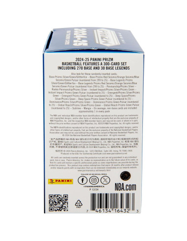 Caja de Blaster Tarjetas Baloncesto Panini Prizm 2024-25