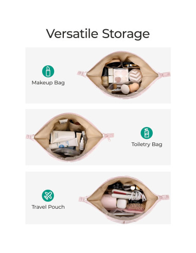 Bolsa de Maquillaje BAGSMART Rosa 17.9x8.8x11.4 cm