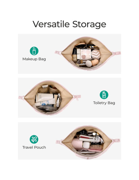 Bolsa de Maquillaje BAGSMART Rosa 17.9x8.8x11.4 cm