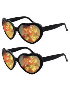 Gafas de Sol Corazón UV400 para Fiesta Rave - Unisex