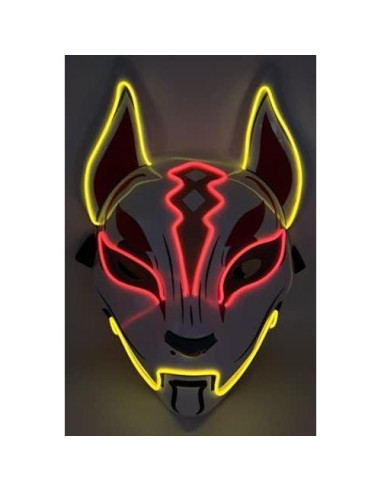 Máscara LED Zorro Fortnite Drift - Cosplay Brillante 17cm