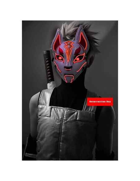 Máscara LED Zorro Fortnite Drift - Cosplay Brillante 17cm