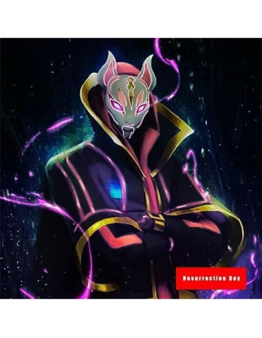 Máscara LED Zorro Fortnite Drift - Cosplay Brillante 17cm