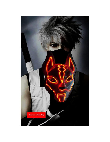 Máscara LED Zorro Fortnite Drift - Cosplay Brillante 17cm