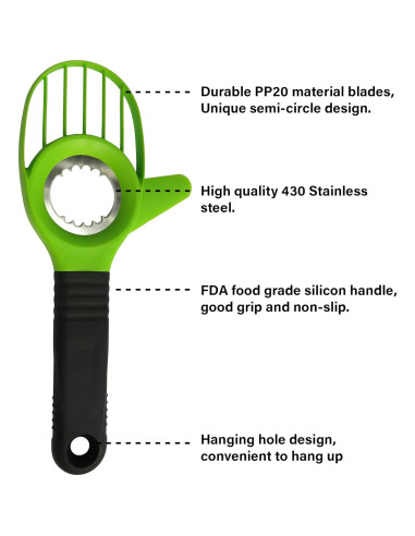 Juego de 3 Piezas para Cortar Aguacate Jugetware - Herramienta Multifuncional