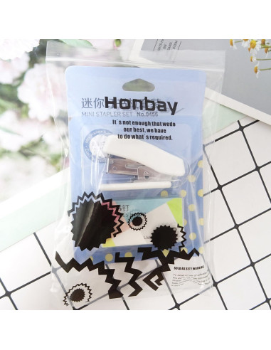 Grapadora Mini Portátil Honbay con 640 Grapas No.12