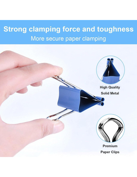 170 Clips de Papel de Colores PENGJINYU - 4 Tamaños Variados