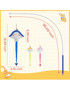 Varita Juguete para Gatos Andiker 89 cm Rosa Interactiva 2