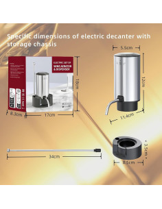 Decantador de vino eléctrico YIPINLAOBAIXING con aerador 0.57kg 2