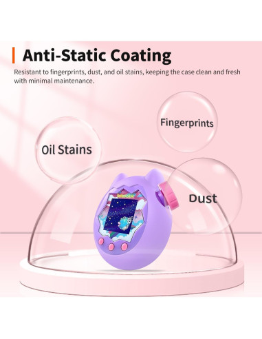 Funda Protectora de Silicona HUKWIMO para Tamagotchi Paradise Morado