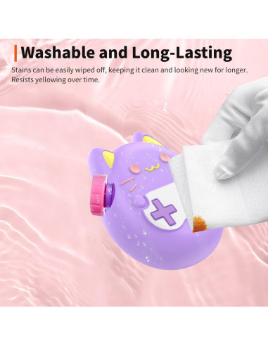 Funda Protectora de Silicona HUKWIMO para Tamagotchi Paradise Morado