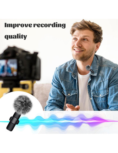 Cubiertas de Micrófono Lavalier Inalámbrico 5 Pcs Peludas