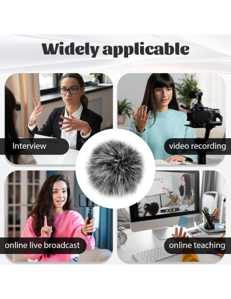 Cubiertas de Micrófono Lavalier Inalámbrico 5 Pcs Peludas