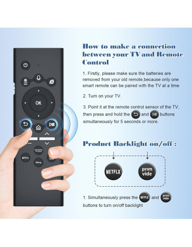 Control Remoto Universal Samsung Smart con Teclado Retroiluminado
