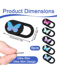 Cubierta Deslizante para Webcam Qulkws - 6 Pcs, Protección Privacidad 2