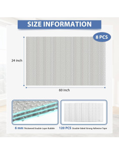 Hoja de Aislamiento Burbuja FONUNO 6mm 61x152cm 8 Pcs 2