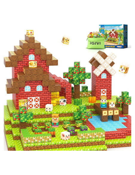 Bloques Magnéticos IGIVI 100PCS Granja Coloridos 2.54cm