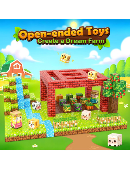 Bloques Magnéticos IGIVI 100PCS Granja Coloridos 2.54cm