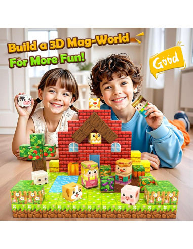 Bloques Magnéticos IGIVI 100PCS Granja Coloridos 2.54cm