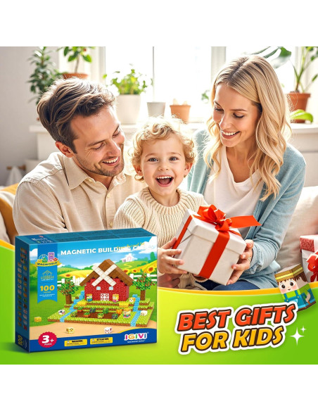 Bloques Magnéticos IGIVI 100PCS Granja Coloridos 2.54cm