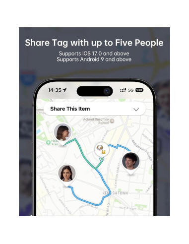 Rastreador Bluetooth Gudluky para llaves y mascotas - iOS/Android