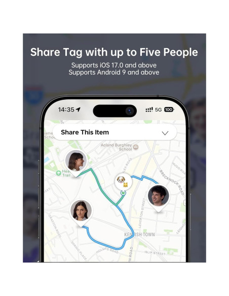 Rastreador Bluetooth Gudluky para llaves y mascotas - iOS/Android