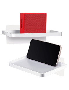Soporte de Teléfono de Pared Adhesivo Chunful - 2 Piezas Blanco