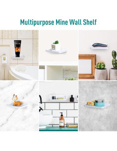 Soporte de Teléfono de Pared Adhesivo Chunful - 2 Piezas Blanco 2