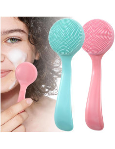 2 Cepillos Faciales de Silicona Ajcotahm para Limpieza de Piel 2