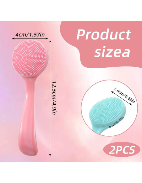 2 Cepillos Faciales de Silicona Ajcotahm para Limpieza de Piel