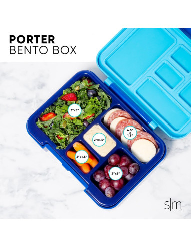 Caja Bento Simple Modern Marvel Spidey 5 Compartimentos 0.85L