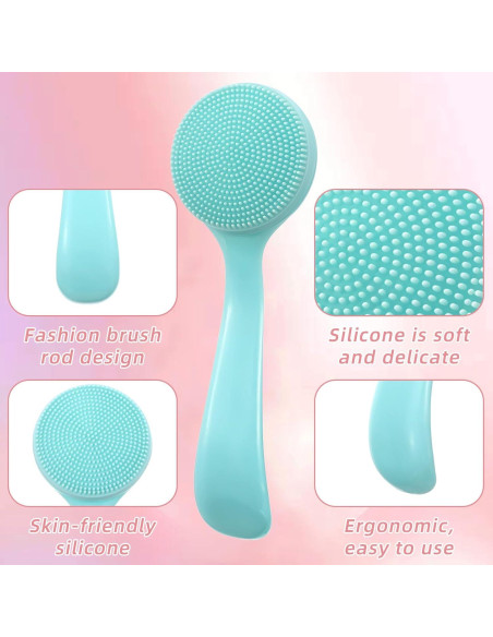 2 Cepillos Faciales de Silicona Ajcotahm para Limpieza de Piel