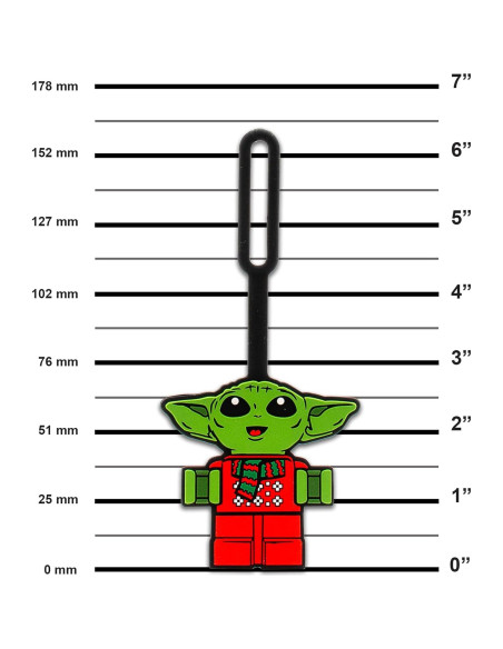 Etiqueta de Equipaje Silicona LEGO Star Wars Grogu 16.5 cm Etiqueta de Equipaje Silicona LEGO Star Wars Grogu 16.5 cm