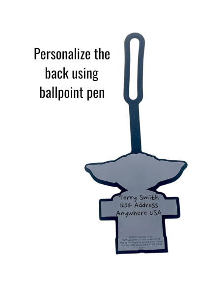 Etiqueta de Equipaje Silicona LEGO Star Wars Grogu 16.5 cm Etiqueta de Equipaje Silicona LEGO Star Wars Grogu 16.5 cm