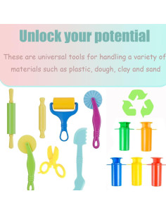 Kit de Herramientas de Plastilina AOIRFUQ - 12 Piezas para Niños 2