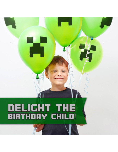 Kit de Fiesta de Cumpleaños Minecraft Unique para 16 Invitados