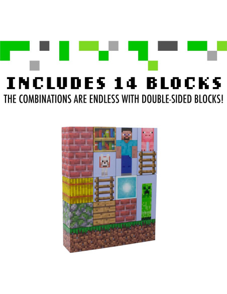 Lámpara de Bloques de Construcción Minecraft Paladone 16 Piezas