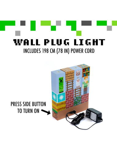 Lámpara de Bloques de Construcción Minecraft Paladone 16 Piezas