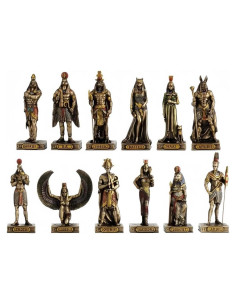 Conjunto de Estatuas Egipcias de Resina - 12 Piezas Decorativas