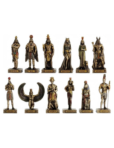 Conjunto de Estatuas Egipcias de Resina - 12 Piezas Decorativas